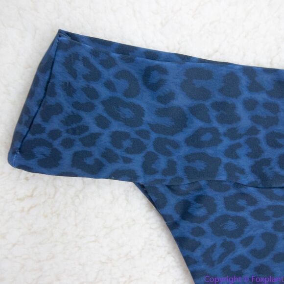 NEW Acacia Mateo bikini bottom leopard animal print blue Amur, S - Picture 15 of 16